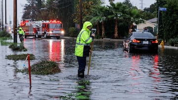 Inundaciones provocadas por las fuertes lluvias en California.