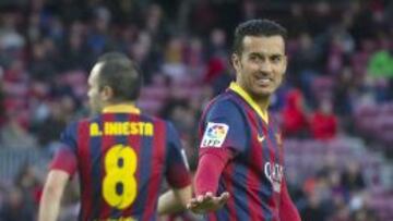 Pedro, durante el partido.