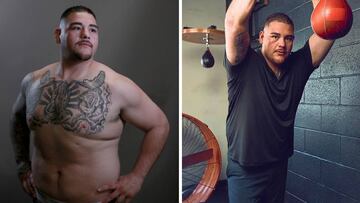 Andy Ruiz antes de su primera pelea con Joshua y antes de la segunda.