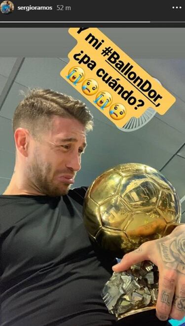 Ramos gets his hands on Modric's Ballon d'Or: "Where's mine?"