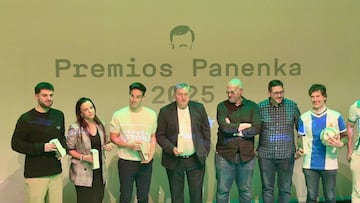Iñigo Pérez, Antonin Panenka y Marta Huerta de Aza, premios Panenka del año