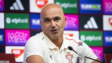 BUDAPEST (Hungary), 08/09/2025.- Portugal head coach Roberto Martinez attends a press conference ahead of the FIFA World Cup 2026 qualifying soccer match between Portugal and Hungary in Budapest, Hungary, 08 September 2025. (Mundial de Fútbol, Hungría) EFE/EPA/Zsolt Szigetvary HUNGARY OUT