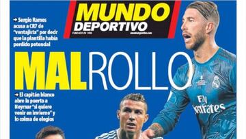 Portada del diario Mundo Deportivo del día 10 de noviembre de 2017.