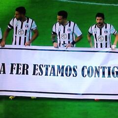 El lienzo en apoyo a Fernando Meza que presentó Colo Colo