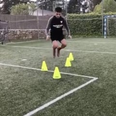 Duro entrenamiento de Munir en casa y... ¿recado a Lopetegui?