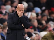 Soccer Football - Premier League - Fulham v Liverpool - Craven Cottage, London, Britain - January 4, 2026 Liverpool manager Arne Slot reacts REUTERS/David Klein EDITORIAL USE ONLY. NO USE WITH UNAUTHORIZED AUDIO, VIDEO, DATA, FIXTURE LISTS, CLUB/LEAGUE LOGOS OR 'LIVE' SERVICES. ONLINE IN-MATCH USE LIMITED TO 120 IMAGES, NO VIDEO EMULATION. NO USE IN BETTING, GAMES OR SINGLE CLUB/LEAGUE/PLAYER PUBLICATIONS. PLEASE CONTACT YOUR ACCOUNT REPRESENTATIVE FOR FURTHER DETAILS..