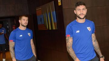 Martínez con Núñez en una concentración.