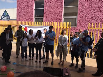 El conjunto norteamericano convivió con niños con problemas de autismo a unas horas de enfrentar en un partido amistoso al Atlético San Luis.