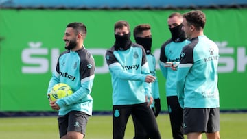 Mat&iacute;as Vargas, en un entrenamiento del Espanyol.