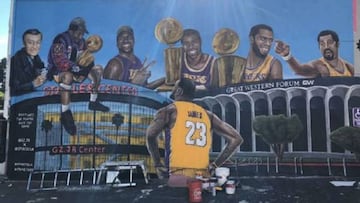 El nuevo mural de LeBron James, obra de Gustavo Zermeno.