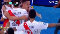 Esta carita se le quedó a Tevez tras el gol de Borré... En 2 minutos le dio vuelta River a Boca