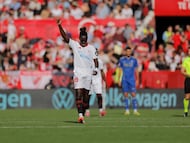 Batista Mendy, ante el Oviedo.