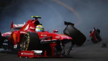 Massa en el momento de su accidente.