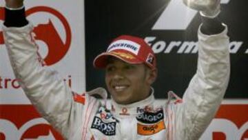 <b>EXULTANTE.</b> El piloto británico se mostró muy contento del trabajo realizado durante la carrera en Turquía.