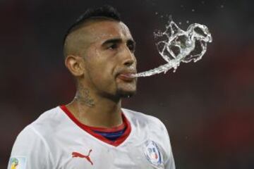 Arturo Vidal no repitió sus buenas actuaciones del año, en el Mundial de Brasil.