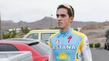 Contador, en Fuerteventura.