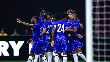 during the match between Chelsea FC and America as part of FC Series Summer Cup 2024 at Mercedes-Benz Stadium on July 31, 2024, in Atlanta, Georgia, United States.