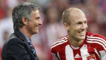 <b>VIEJOS CONOCIDOS. </b>Mourinho ganó a Robben en la Champions.