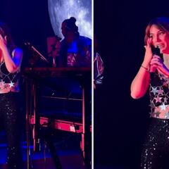 Edurne rompe a llorar en mitad de su concierto en las Fiestas del Pilar de Zaragoza