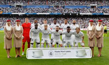 Once del Real Madrid: Lunin; Carvajal, Militao, Alaba, Mendy, Modric, Tchouameni, Kroos; Valverde, Benzema, Vinicius.