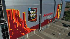 GLENDALE, ARIZONA - MARCH 26: In an aerial view, State Farm Stadium is shown ahead of the NCAA Men's Final Four Tournament on March 26, 2024 in Glendale, Arizona. The men's Final Four starts April 6.   Christian Petersen/Getty Images/AFP (Photo by Christian Petersen / GETTY IMAGES NORTH AMERICA / Getty Images via AFP)