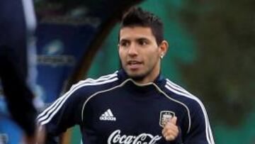 <b>A LA ESPERA. </b>Agüero se entrena con Argentina para la Copa América.