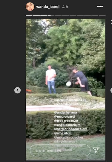 Los Icardi estrenan su nueva en casa en Par¨ªs con un asado con los jugadores del PSG