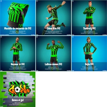 Así son las nuevas skins de fútbol de Neymar Jr, Grefg y LeBron James en Fortnite