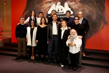 El elenco de 'Aída y Vuelta' en el photocall de la presentación de 'Aída y Vuelta'.