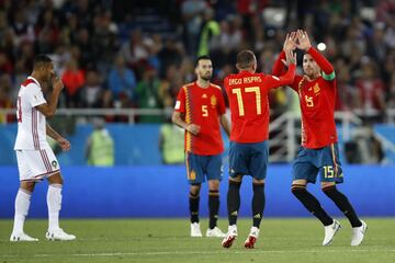 2-2. El VAR concedió el segundo gol a Iago Aspas. El gallego celebró el tanto de la igualada.