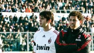 <b>ATÓNITOS. </b>Kaká y Ronaldo, el pasado domingo en Bérgamo. Atónitos los dos ante las amenazas ultras.