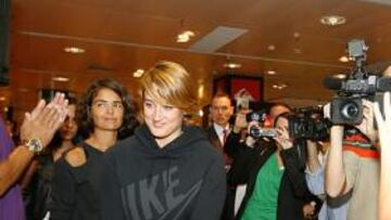 <b>EXPECTACIÓN. </b>Mireia, durante un acto ayer en Madrid.