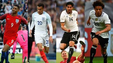 Rashford, Dele Alli, Emre Can y Sané.
