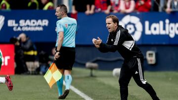 Arrasate durante el partido del sábado ante el Betis