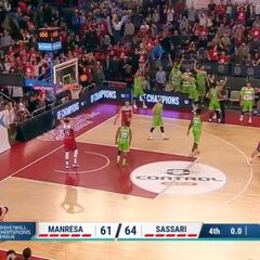 Resumen del Manresa vs Sassari de la Basketball Champions League