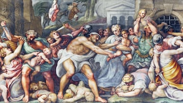 Fresco de la 'Masacre de los Inocentes' de Lattanzio Gambara.