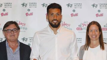 Garay en el acto de esta mañana.