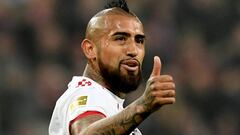 Leverkusen (Germany), 12/01/2018.- Bayern&#039;s Arturo Vidal reacts during the German Bundesliga soccer match between Bayer Leverkusen and FC Bayern Muenchen at BayArena in Leverkusen, Germany, 12 January 2018. (Alemania) EFE/EPA/SASCHA STEINBACH EMBARGO