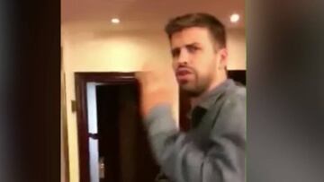 A Neymar le hizo mucha gracia su broma, a Piqué no tanto...