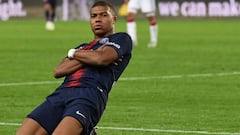 Paris Saint-Germain&#039;s French forward Kylian Mbappe