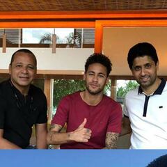 Al Khelaifi ya se ha visto con Neymar y su padre en Brasil