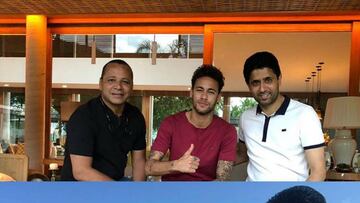 Al Khelaifi ya se ha visto con Neymar y su padre en Brasil