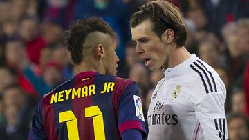 Neymar y Bale se encaran en un partido