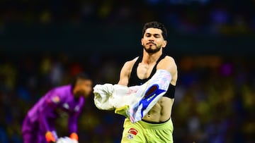 Henry Martin celebrates his goal 1-0 of America during the final second leg match between America and Cruz Azul as part of the Torneo Clausura 2024 Liga BBVA MX at Azteca Stadium on May 26, 2024 in Mexico City, Mexico.
