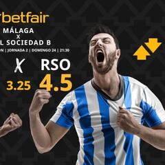 Málaga CF vs. Real Sociedad B: horario, dónde ver, pronósticos y clasificación