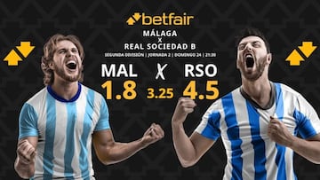 Málaga CF vs. Real Sociedad B: horario, dónde ver, pronósticos y clasificación