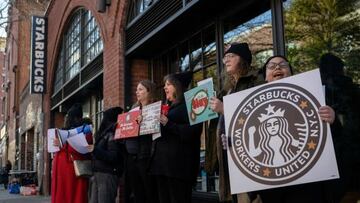 Starbucks workers strike on Red Cup Day