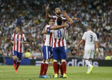 Arda celebrando el gol al Madrid que le valió al Atlético para ganar 1-2 y llevarse los 3 puntos de Chamartín por segundo año consecutivo.