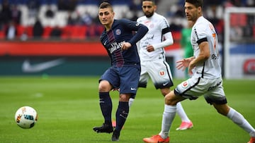 Verratti con el PSG.
