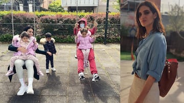 Imagen de Cristiano Ronaldo, Georgina Rodr&iacute;guez y sus hijos, y Sara Carbonero.